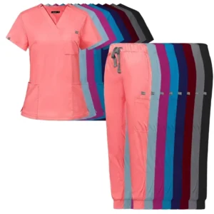 JYNTop Selling Hospital Nursing Scrub New Colors Washable Short Sleeves Logo Custom Doctor Nurse Set Stretchy Surgical Uniforms