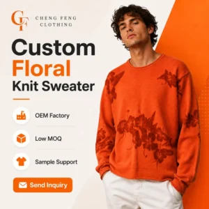 Jacquard Sweater Knit Floral Mens Wool Oversized Vintage Custom Tee Checkerboard Abstract Jacquard Sweater