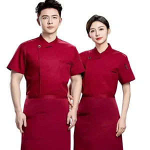 Japanese Kimono-Style Short-Sleeve Unisex Chef Coat Sushi Restaurant Kitchen Cooking Uniform