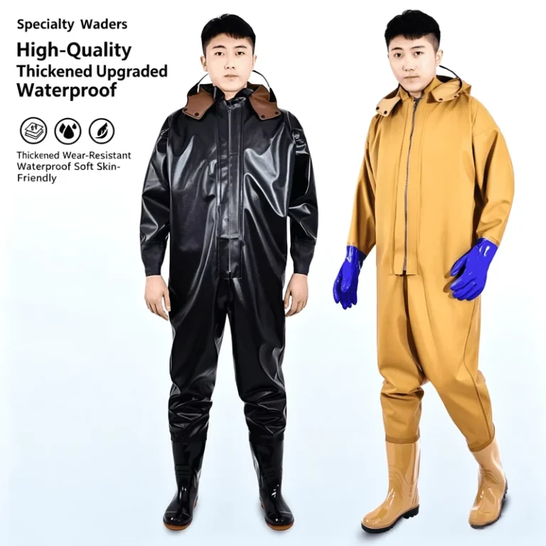 Jecool-Full-Body-Hooded-PVC-Waders-Attached-Waterproof-Gloves-Boots-5000-10000mm-Waterproof-Heavy-Duty-for-Shrimp-Crab-Fish