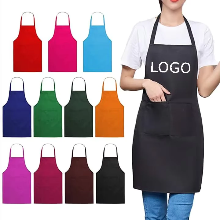 KEFEI Polyester Cotton Chef Restaurant Work Tool Bib Leather Garden BBQ Uniform Kitchen Cooking Cotton Barber Aprons