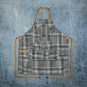 Kefei Custom Adjustable Cross Back Straps Recycled RPET Cotton Aprons Men Women Work Apron with Tool Pockets