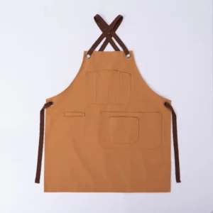 Kefei Reusable Cotton Canvas Cross Back Waterproof Apron Men Women Chef Cooking Kitchen Uniform Barbecue Restaurant