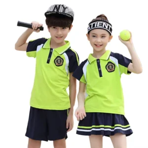 Kid Student Polo Shirt With Custom Logo and Solid Color Fashion Kid Boy and Girl School Uniforms Custom