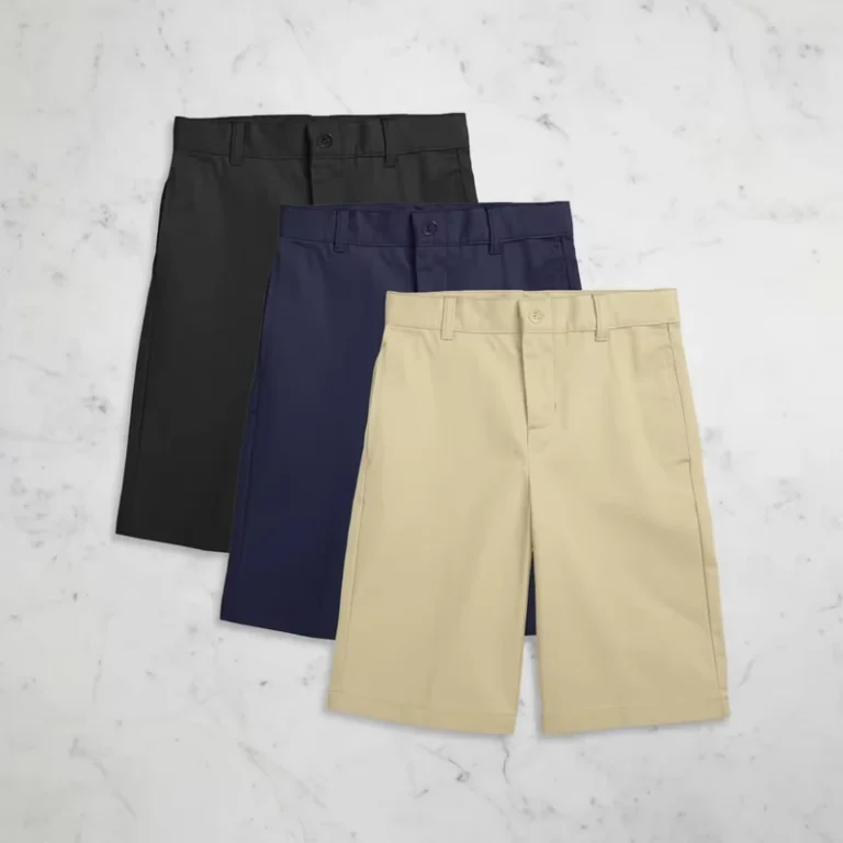 Kids-School-Uniform-Chino-Shorts-Durable-Anti-Wrinkle-for-Boys-and-Girls