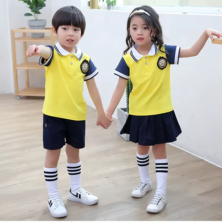 Kindergarten-Summer-Cotton-Sports-School-Uniform-Set-for-Girls