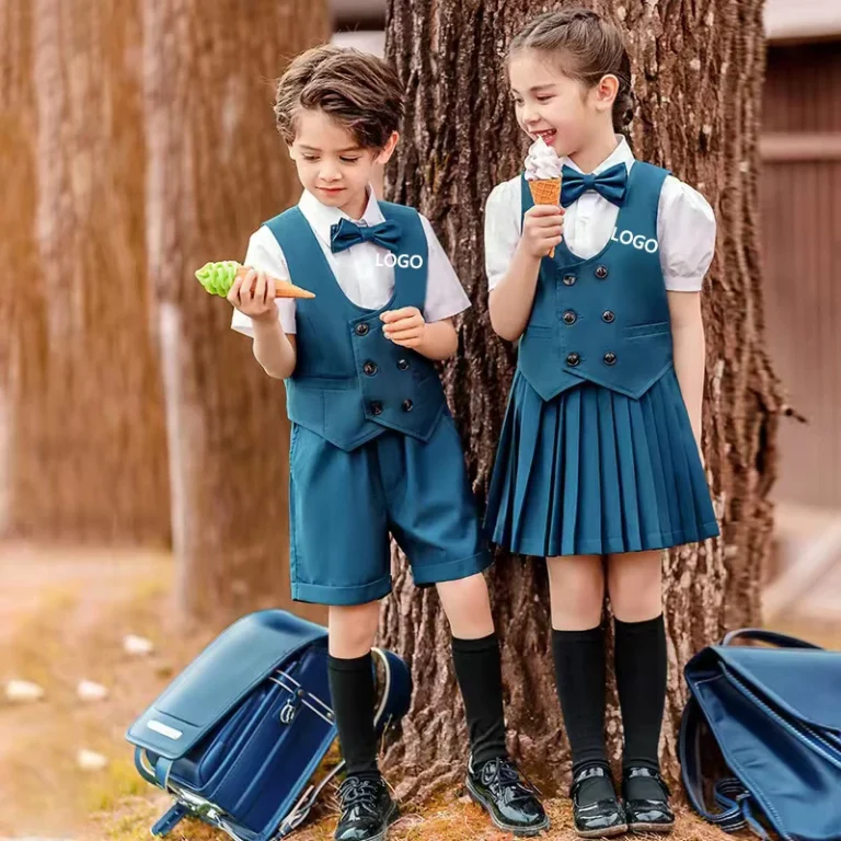 Kindergarten-and-Primary-School-Uniform-Embroidered-Polo-Shirt-and-Skirts-for-Boys-and-Girls