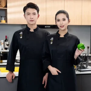 Kitchen Clothes OEM Factory Hospitality Restaurant Chef Coat Jacket Long Sleeved