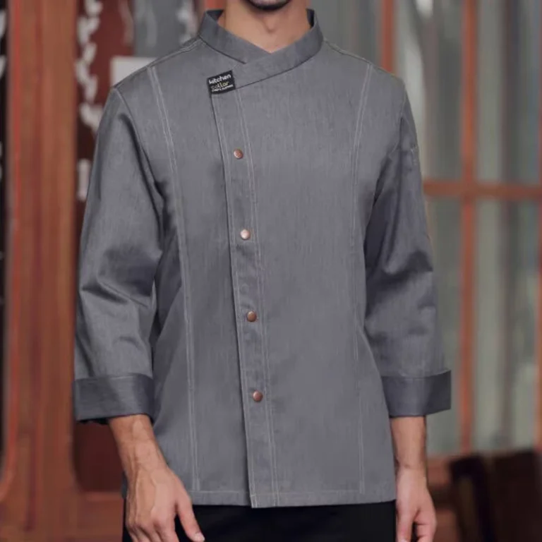 Kitchen-Cuisine-Clothes-Traditional-Buttons-Grey-Chef-Coat-Custom-Unisex-Chef-Uniform-Food-Service-Cook-School-Jacket-Uniform