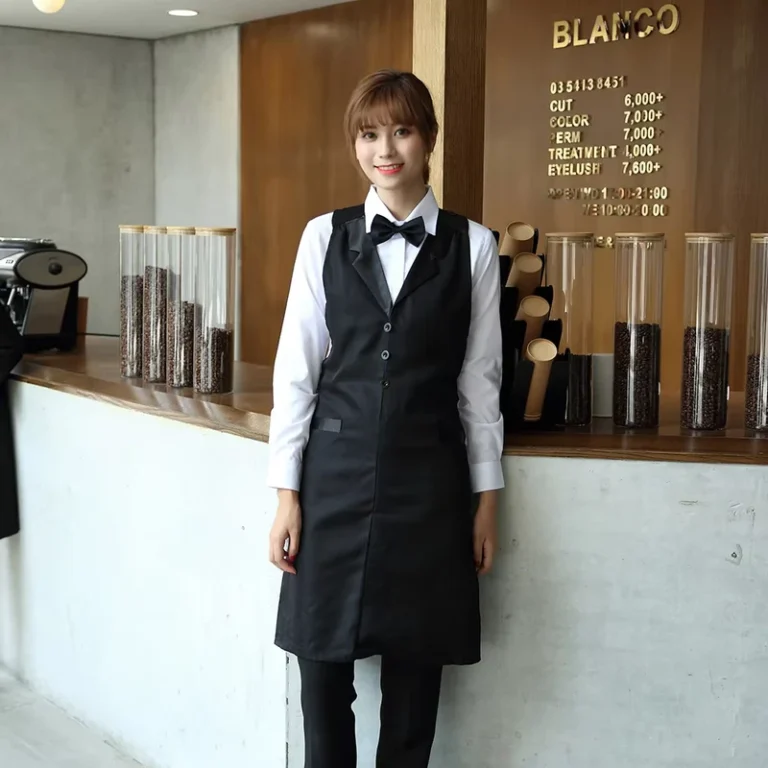 Kitchen-Restaurant-Vest-Style-Apron-Uniform-with-Long-Skirt-and-Tie