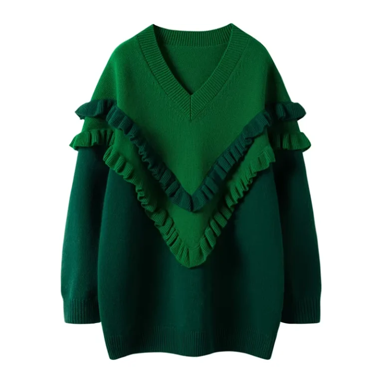 Knitted-Long-Sleeve-Loose-Fit-Casual-Womens-O-Neck-Pullover-Sweater-Winter-100-Polyester