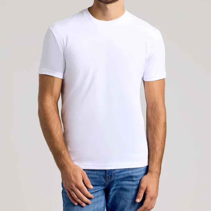 Knitted Sports Shirt Stain Repellent Slim Fit Quick Dry Breathable Crew Neck 6-Pack