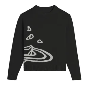 Knitted Sweaters Men’s Pullover Jacquard Winter Sweater Round Neck Long-sleeved Front Logo