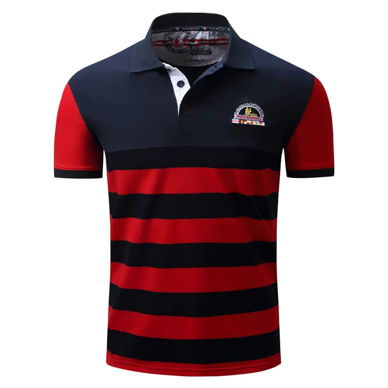 Knitting Polo Shirt 100% Cotton Men's T Shirt