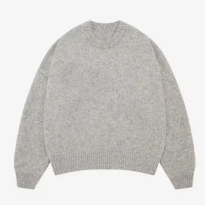 Knitwear Manufacturer Custom Logo Intarsia Jacquard Letter Luxury Ribbed Crew Neck Mohair Wool Knitted Jumper Sweater Men
