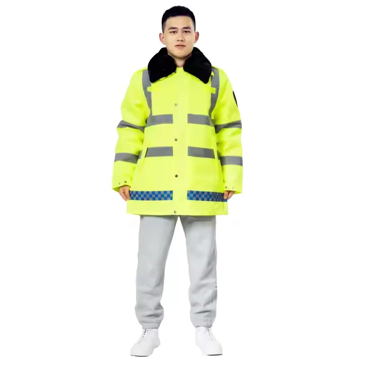 LED-Flash-Hi-Vis-Fluorescent-Yellow-Reflective-Safety-Raincoat-Winter-Outdoor-Waterproof-Cold-Proof-Thickened-Cotton-Padded-Vest
