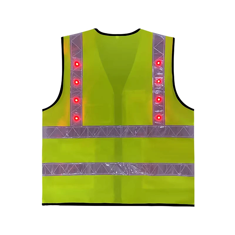 LED High Visibility Reflective Vest for Safety Workwear & Road Construction Safety Vest with Logo