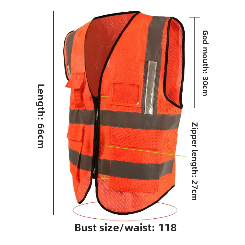 LED Reflective Vest with Reflective Tape for Outdoor Night Work