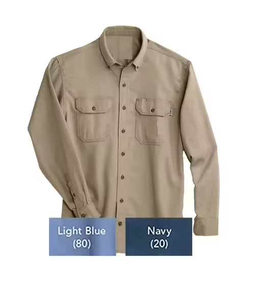 LONG-Sleeve-Flame-Resistant-Clothing-Frc-KHAKI-Shirt-Customized-Color-Fire-Resistance-Boiler-Suit-Shirt