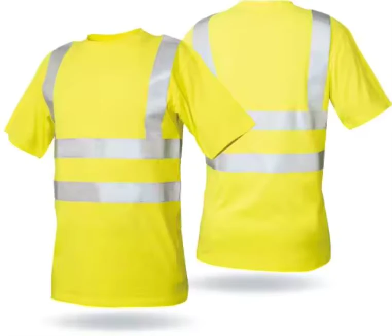 LX Breathable Anti pilling Birdeye Single Jersey Hi Vis Safety Reflective Polo T Shirt