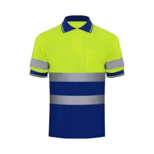 LX Hi Vis Polo Short Sleeve Shirts Customizable Safety Construction Protective Polyester Cotton Reflective Shirt