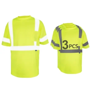 LX Low MOQ Hi Vis Mens Short Sleeved Reflective T Shirt Stock Safety Polo Shirt Custom Logo Reflective Safety T Shirt for Man