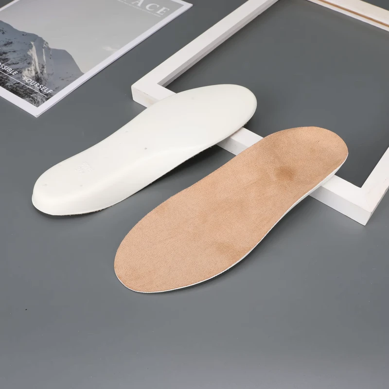Lao Song Unisex All Seasons Leather Suede Breathable Sweat Absorbent Sports Comfort High Resiliency Warm Foot Protection Insoles