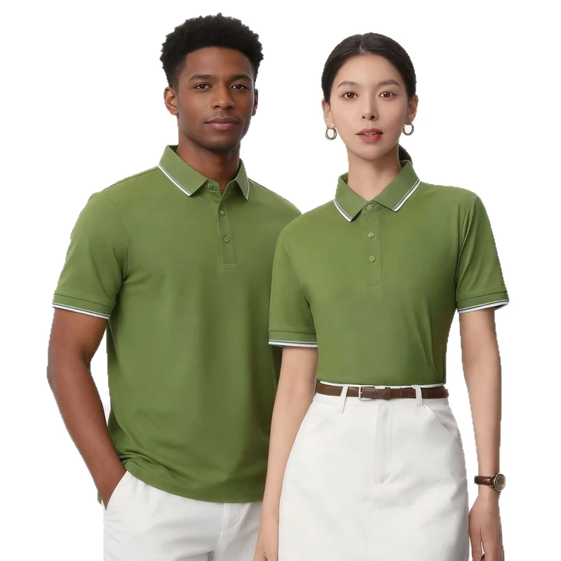 Large Size Short Sleeve Polyester Foreign Trade Cross border Antibacterial Breathable Unisex Workwear for Polo Shirt
