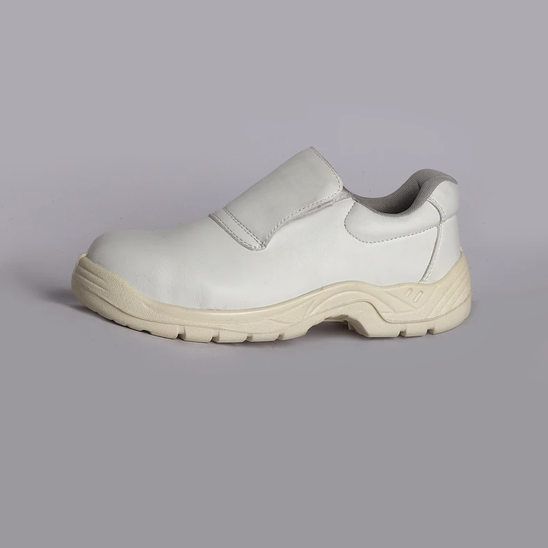 Leather Cleanroom Women's Work Shoes, Chef Kitchen Safety Shoes, Rubber Sole