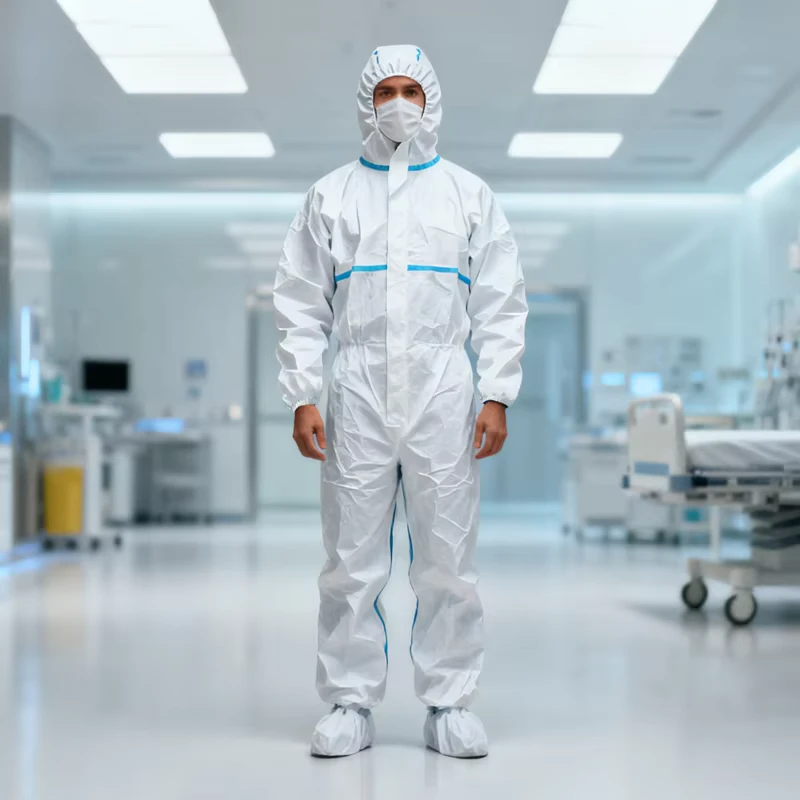 Level D Daily Protective Disposable Safety Clothing Breathable Chemical Protective Disposable Coverall