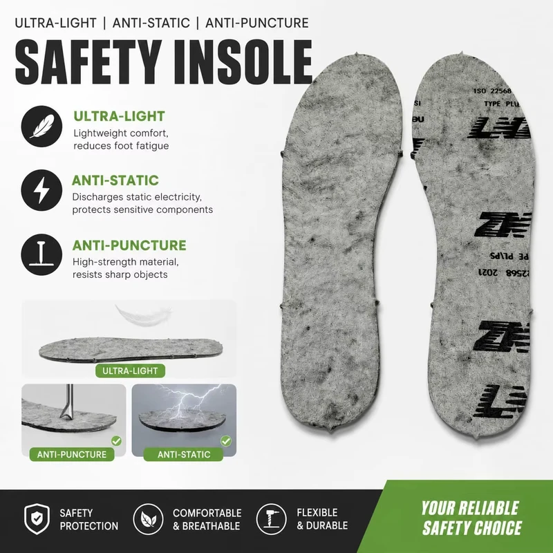 Lightweight Anti-Static Anti-Puncture HPPE Protective Insoles for Work Shoes