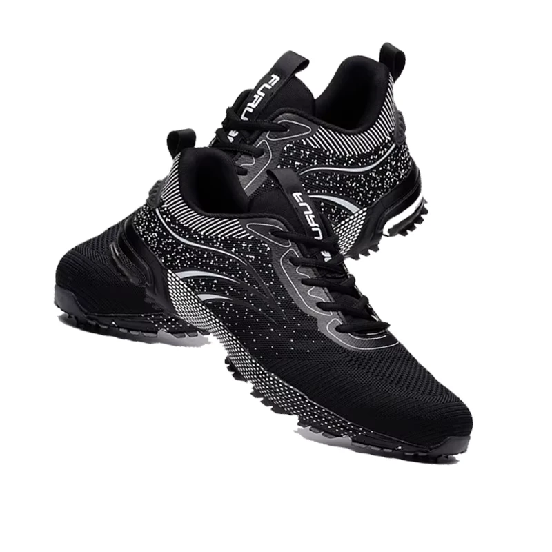 Lightweight Breathable Knit PVC Upper Steel Toe Safety Shoes, Rubber Outsole, Anti-Static