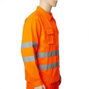 Lightweight Breathable Long Sleeve Hi Vis Cotton Work Shirt Class 3 with Reflective Tape and Customized Logo for Men