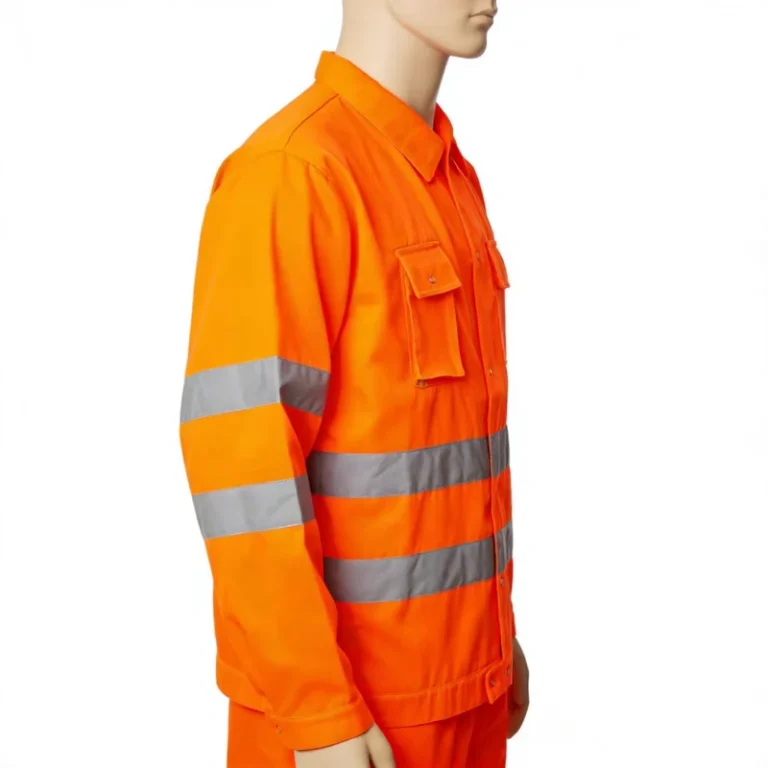 Lightweight-Breathable-Long-Sleeve-Hi-Vis-Cotton-Work-Shirt-Class-3-with-Reflective-Tape-and-Customized-Logo-for-Men