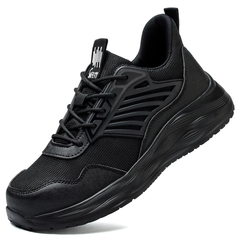 Lightweight Breathable Steel-Toe Safety Work Shoes