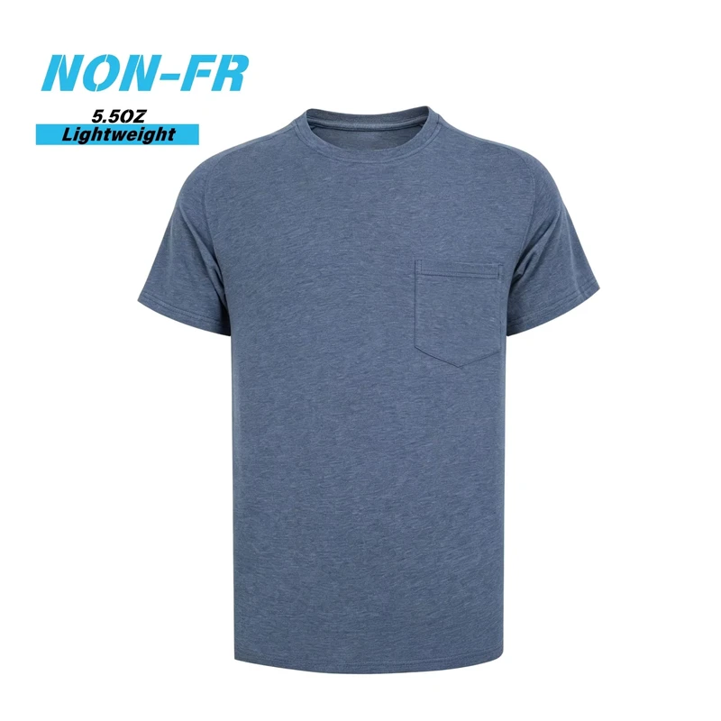 Lightweight Breathable for Cotton Short Sleeve T Shirt with Protection for Industrial Worksite & Public Areas
