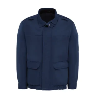 Lightweight CAT 3 Custom Navy Blue 100% Cotton Twill Flame Resistant Welding FR Lined Bomber Jackets