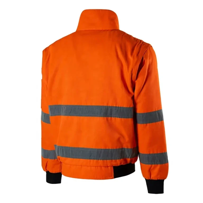 Lightweight-Hi-Vis-Pilot-Jacket-for-Outdoor-Maintenance-and-Warehouse-Staff-with-Zipper-Pockets
