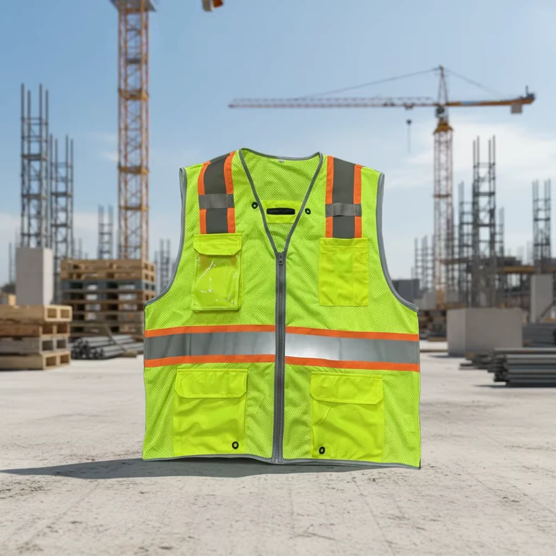 Lightweight Hi-Vis Reflective Safety Vest for Construction and Road Work