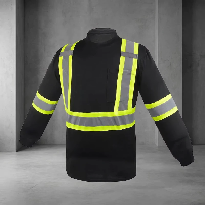 Lightweight Mesh Moisture Wicking Hi Vis Road Construction Highway Custom Logo Reflective Safety T-Shirt