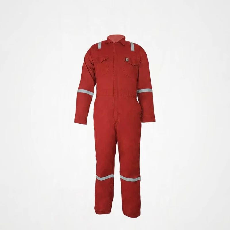 Lightweight NFPA 2112 Red Working Safety FR Coverall Oeko Tex Certified Windproof & Breathable