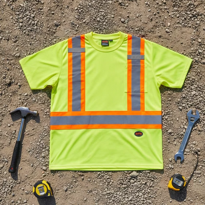 Lightweight Quick Dry Hi Vis Safety Short Sleeve Breathable Polyester Outdoor Sports Running Custom Logo Reflective T shirt