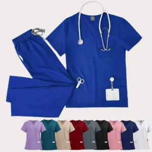 Lightweight Quick Dry Soft Medical Scrub Set Men Women Stretchy Nurse Scrubs for Hospital Operating Room Pet Grooming