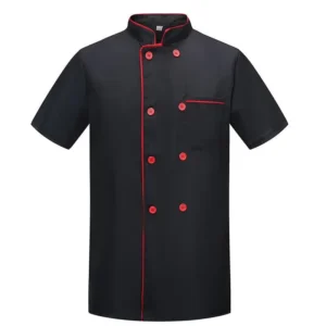 Lightweight Short Sleeve Chef Uniform Top Odor Resistant Wrinkle Free Comfortable for Daily Kitchen Wear