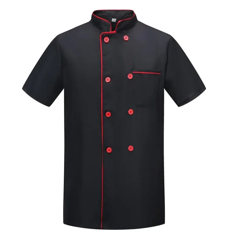 Lightweight-Short-Sleeve-Chef-Uniform-Top-Odor-Resistant-Wrinkle-Free-Comfortable-for-Daily-Kitchen-Wear