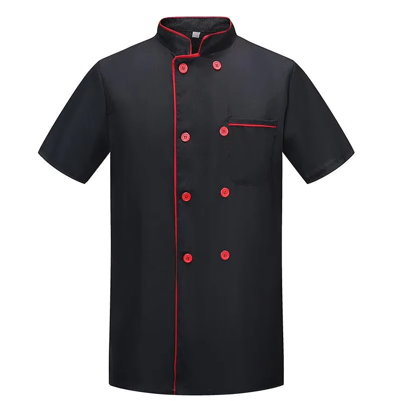 Lightweight Short Sleeve Chef Uniform Top Odor Resistant Wrinkle Free Comfortable for Daily Kitchen Wear