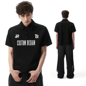 Lightweight Summer Logo Embroidered Streetwear 240 Gsm 100% Cotton Custom T Shirt For Men Polo T Shirt