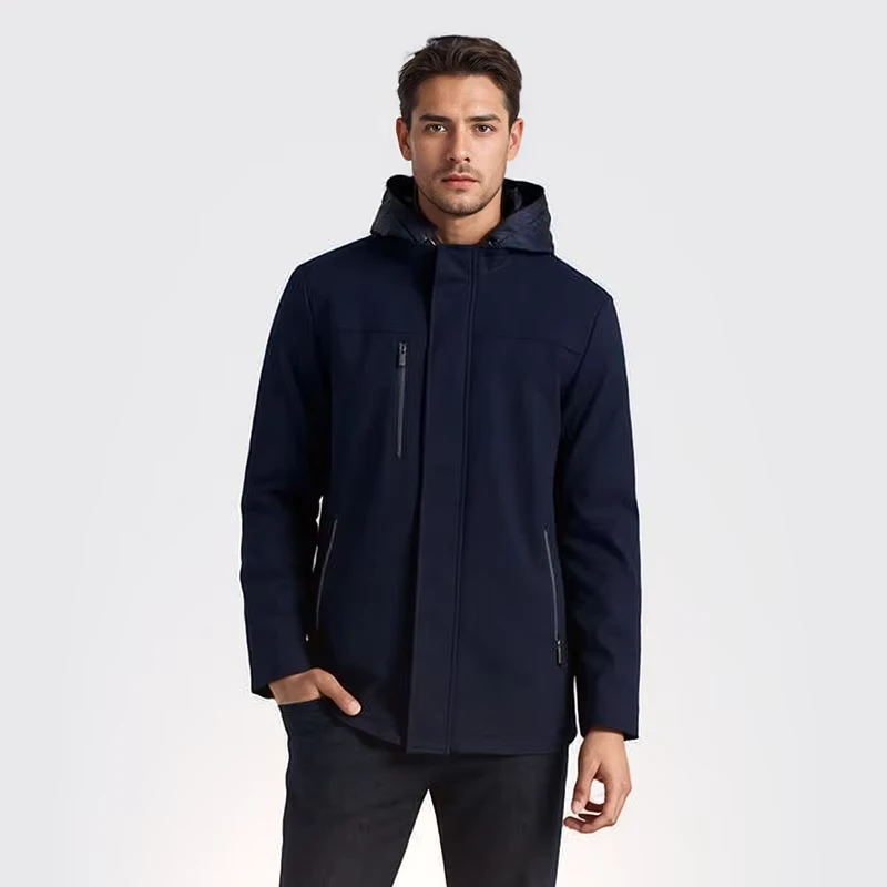 Lightweight and Comfortable Windproof Jacket Solid Color Material Men's Adult Windproof Jacket