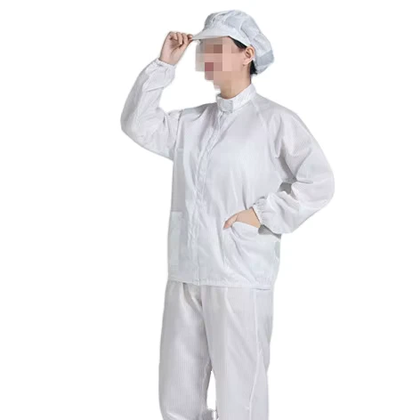 Lint-Free-Cleanroom-Garment-Work-Clothes-Split-Suit-Jacket-Pants-Anti-static-Workwear