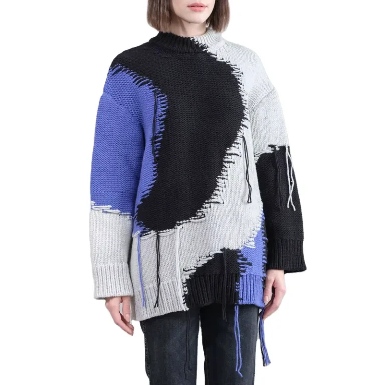 Logo-Custom-Oversized-Intarsia-Wool-Sweater-Women-Knitted-Sweater-High-Quality-Crew-Neck-Knit-Pullover-Fringe-Sweater